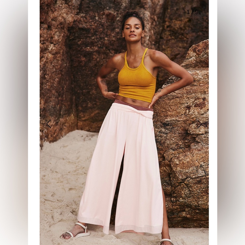 FP Movement Hot Shot Wide Leg Pant Bleached Coral XS NWT $55